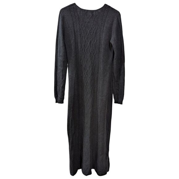 Peruvian Connection Elspeth Royal Alpaca Dress Lenght 50" Women's M in Black NWT - Picture 2 of 5